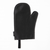 Leather Oven Mitten. Black