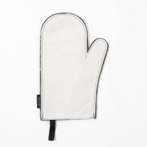 Leather Oven Mitten, white