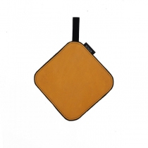 Leather Pot Holder, mustard yellow
