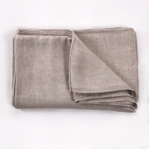 Linen Tablecloth. Gray/White Fishbone pattern 145x245