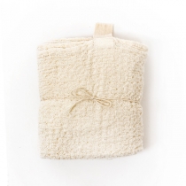 Big Linen Towel. White Textured Fabric