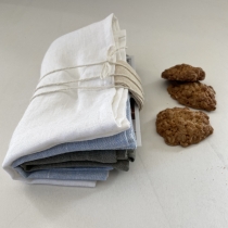 Väikeste rätikute komplekt: valge, helesinine ja khaki