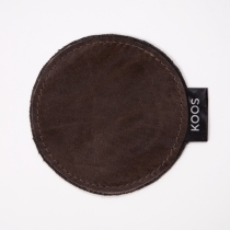 Leather Coaster, dark brown